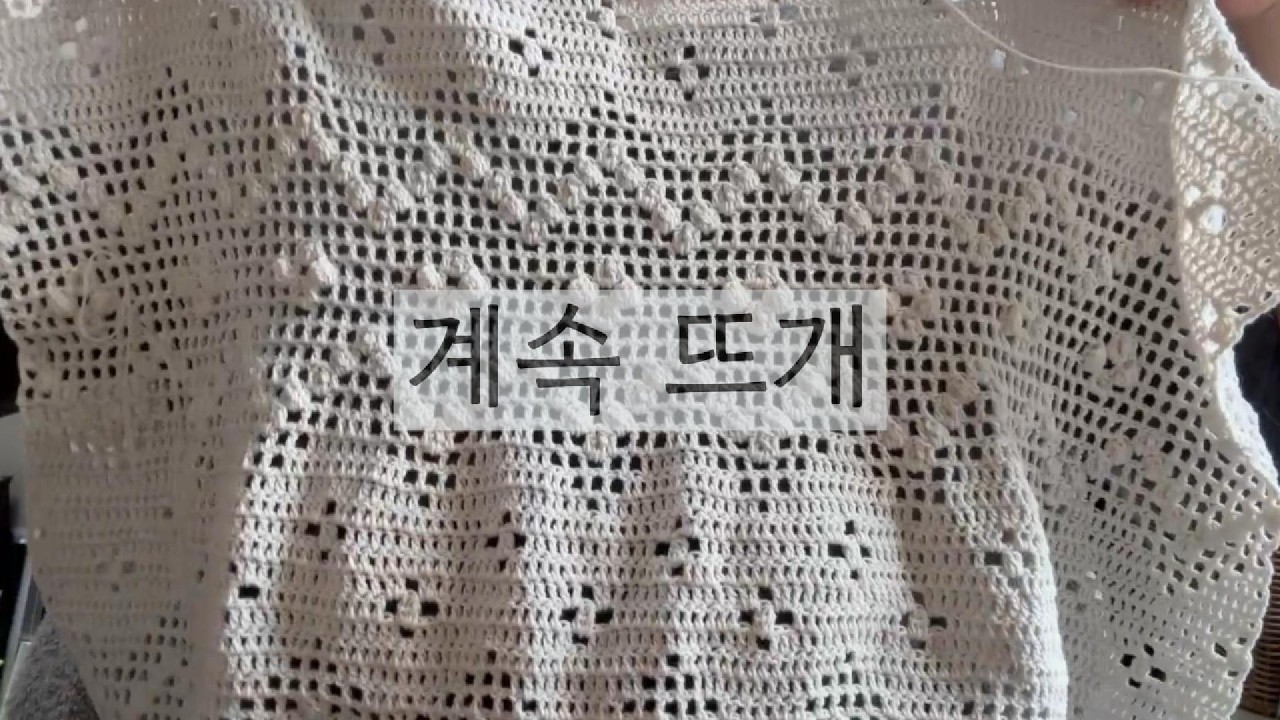 [문어발 뜨개인의 계속 뜨는 브이로그] 문할모니 - 태터솔 체크 토트백 시작