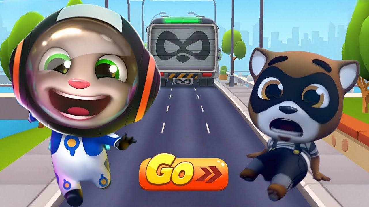 Talking Tom Gold Run - Astronaut Tom vs Raccoon Boss Fight in Sports League📍Funny Race Competition 🔥