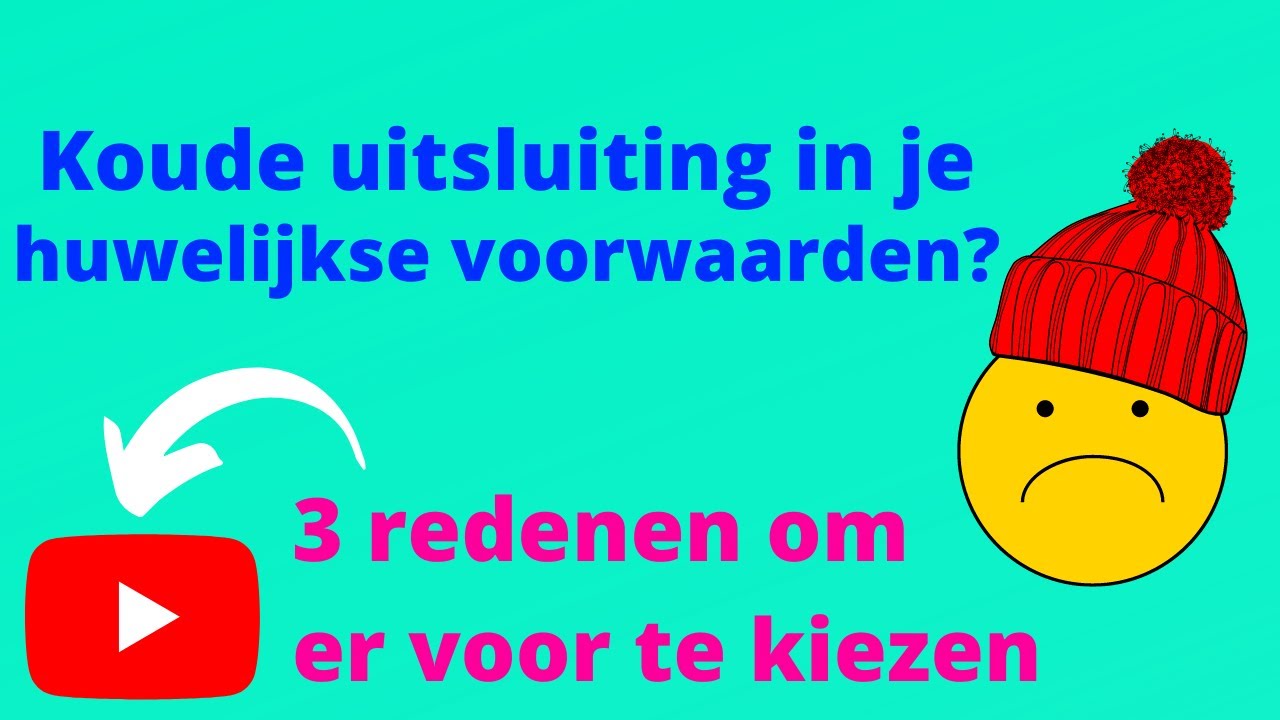 Koude uitsluiting in je huwelijkse voorwaarden? De 3 redenen waarom stellen hiervoor kiezen.