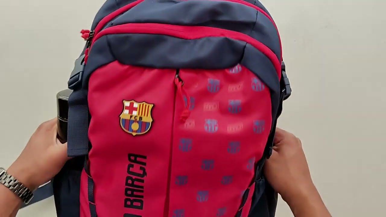 Mochila Fc Barcelona Barca Roja Red Review Youtube