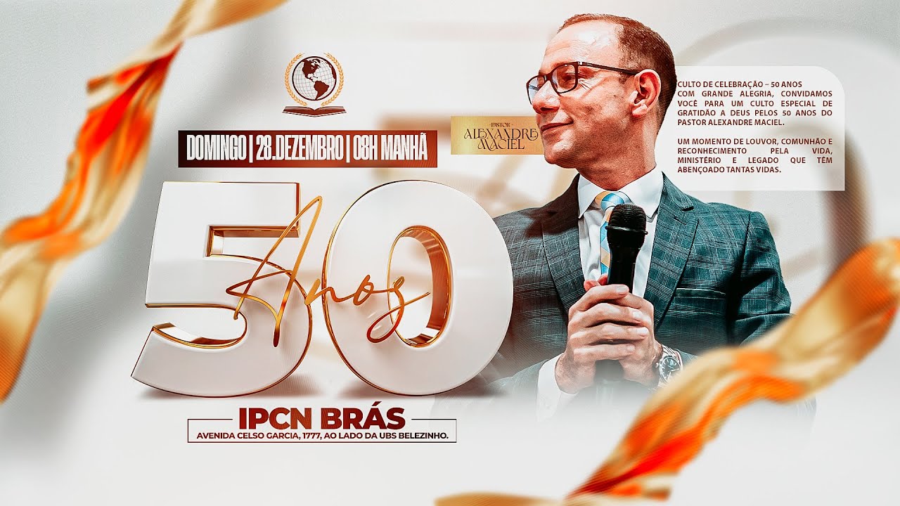 CULTO DOMINGO IPCN BR&Aacute;S  - 28/12/2025 COM PASTOR ALEXANDRE MACIEL