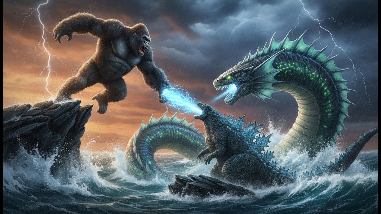 Epic Battle: KING KONG & Godzilla vs LEVIATHAN - Who Will Survive?