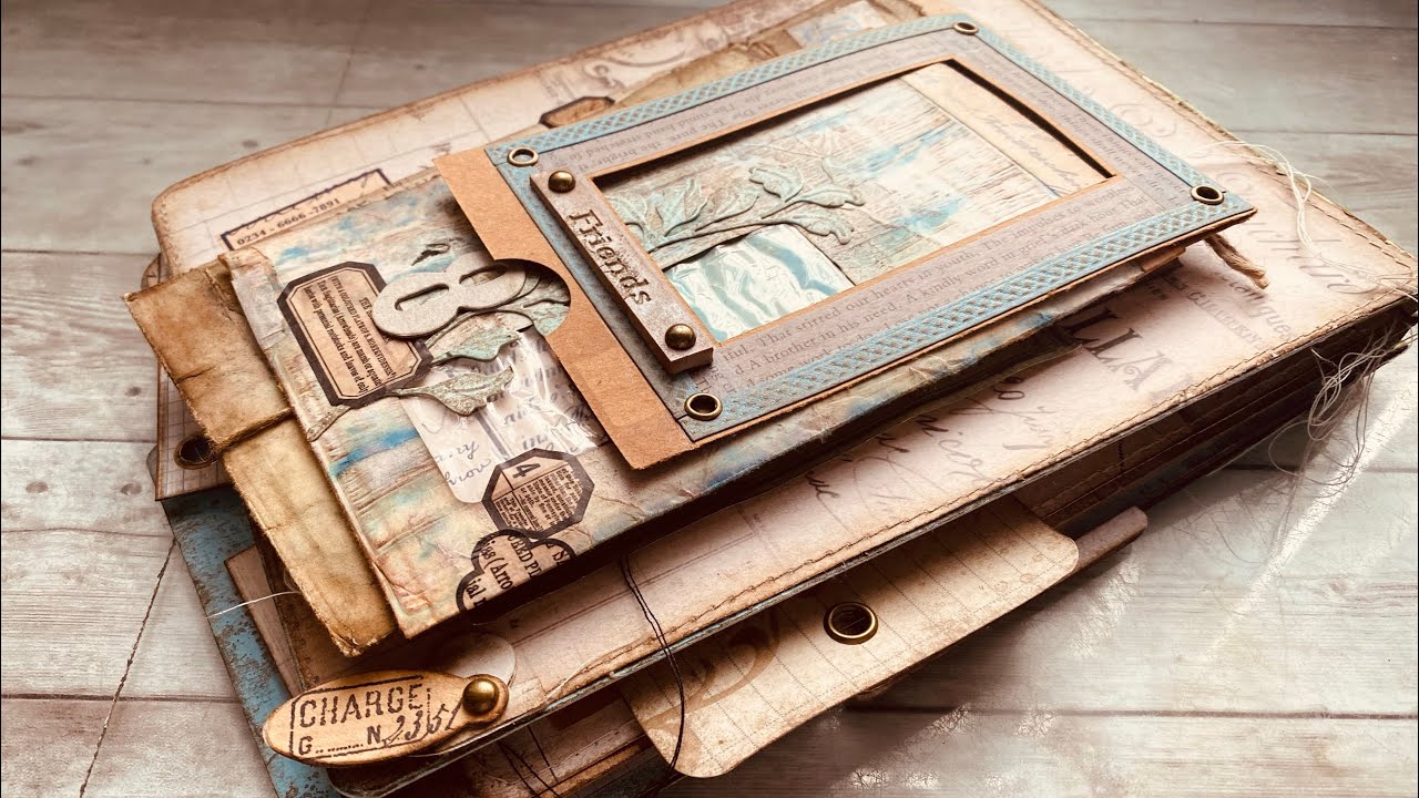 Vintage Style Pop-Up Album/Folio Tutorial | Handmade from Altered File Folder