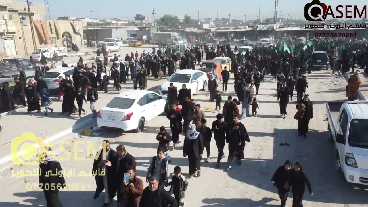 شاهد الجمع المهيب المسيرة السنوية لتشييع النعش الرمزي للامام الكاظم ع البصرة حي الحسين ٢٥ رجب ١٤٤٥