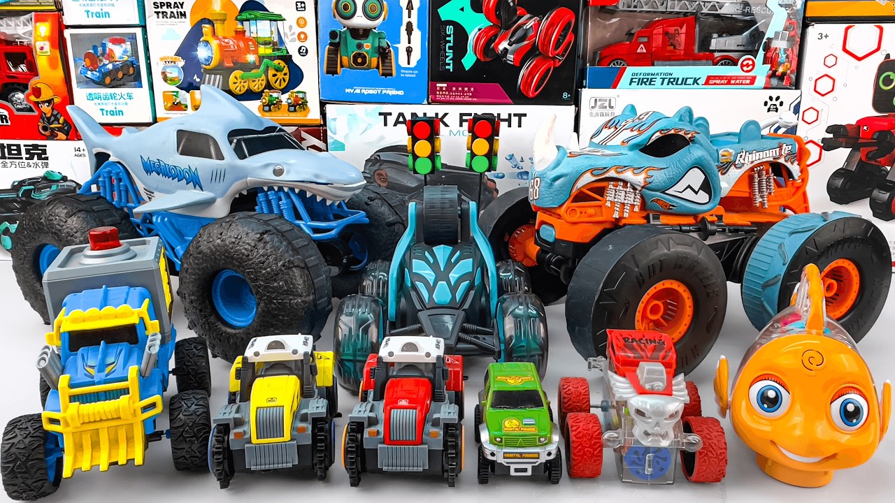 Unboxing RC Dickie Toys Police SUV, R/C Off-Road Jeep, RC Rescue Fire Truck 2.4GHz