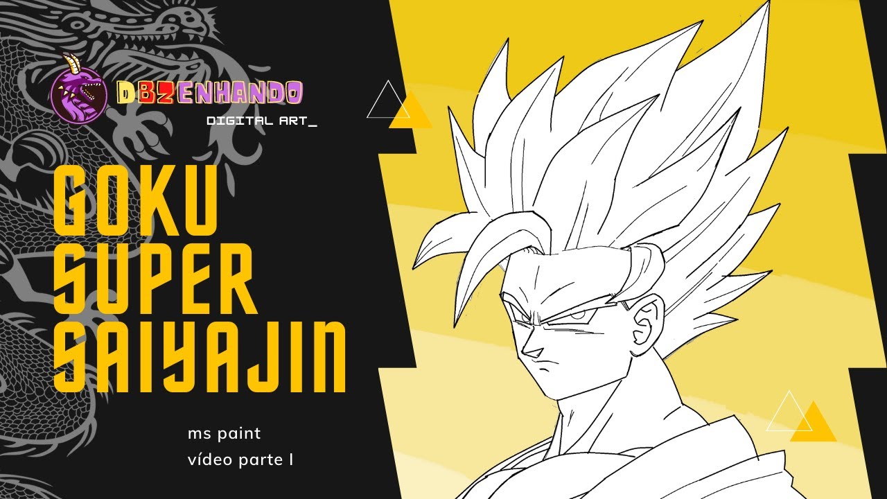 Como desenhar o GOKU SUPER SAIYAJIN | MS Paint