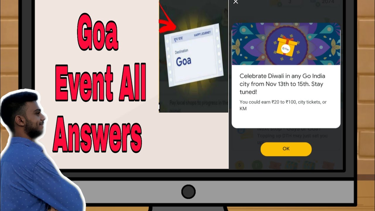 GPAY GOA EVENT QUIZ ANSWERS|| GO INDIA OFFER|| RARE TICKETS|| PART-3
