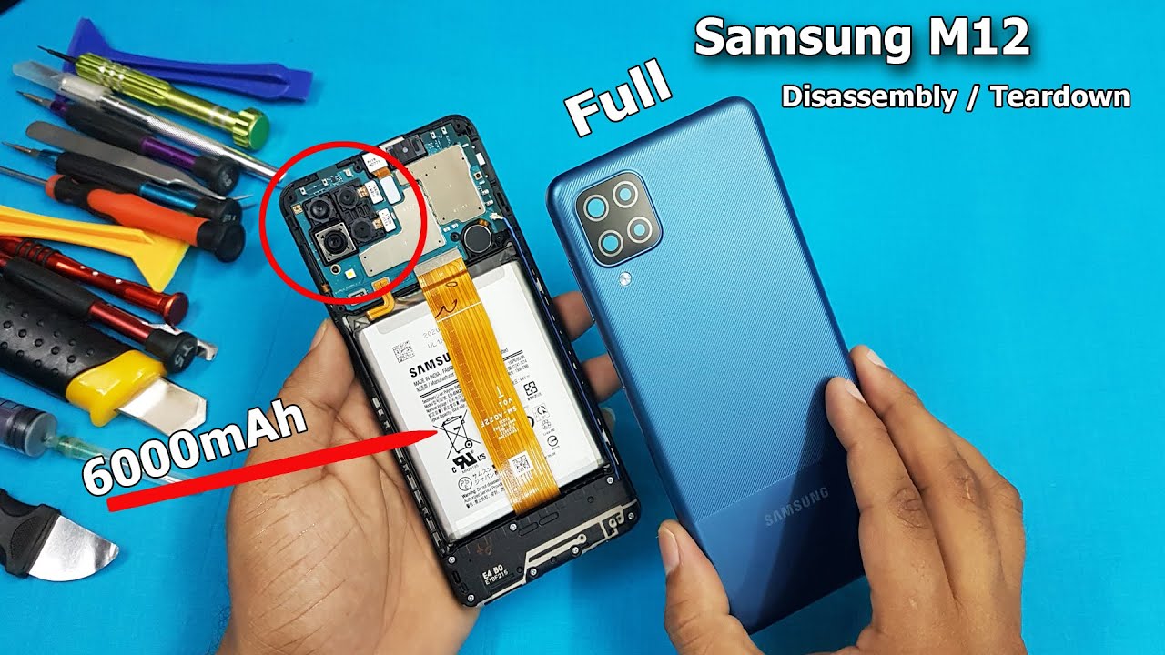 How to Open Samsung M12 and A12 Back Panel || Samsung Galaxy M12 Disassembly / Samsung M12 Teardown