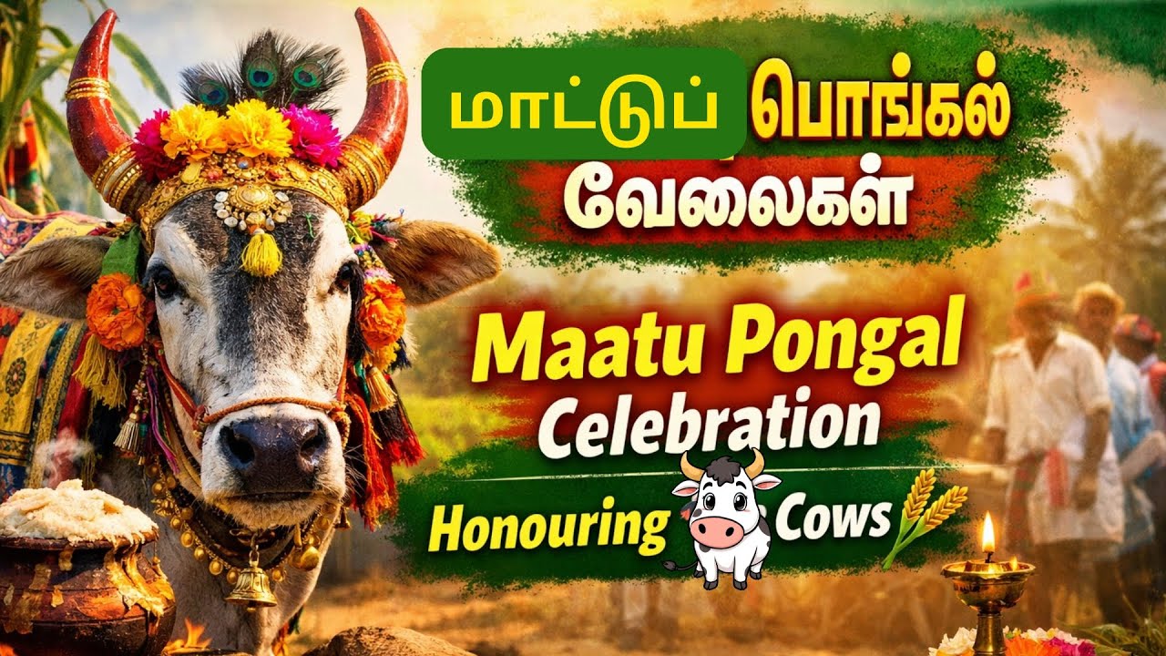 மாட்டுப் பொங்கல் வேலைகள் | Maatu Pongal Celebration | Honouring Cows 🐄 #viral #trending #mattupongal