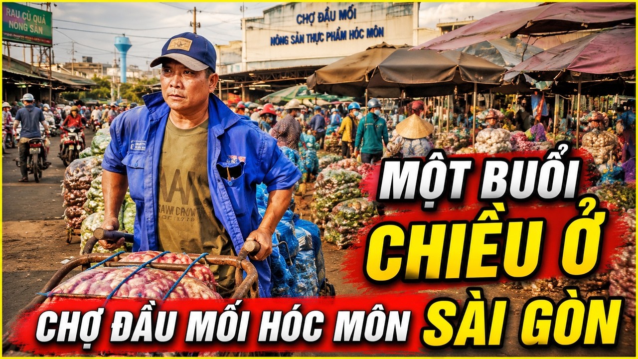 Bên Trong Chợ Đầu Mối Hóc Môn Khi Trời Về Chiều