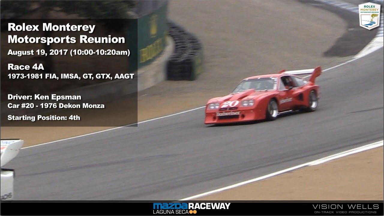 2017 Reunion - Race 4A - Ken Epsman (1976 Dekon Monza, #20)