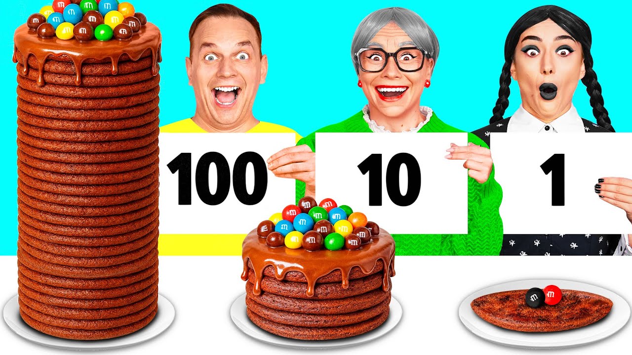 100 Layers of Food Challenge | Tasty Kitchen Hacks by BaRaFun Gold Challenge