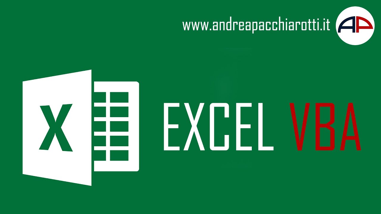 VBA Excel - Lezione 1. Introduzione
