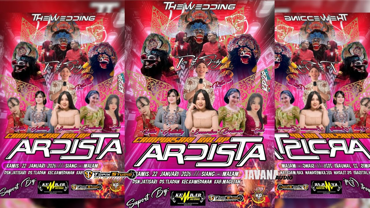02 LIVE TOPIX STUDIO WEDDING SENDY & TRIA | CS ARDISTA BALAP | KEMBAR AUDIO | TLADAN KAWEDANAN