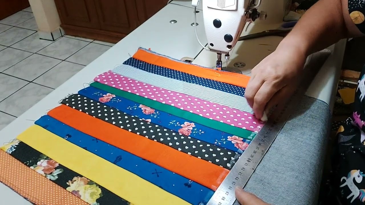 TAPETE DE RETALHO FÁCIL E PRÁTICO 💥 PASSO À PASSO