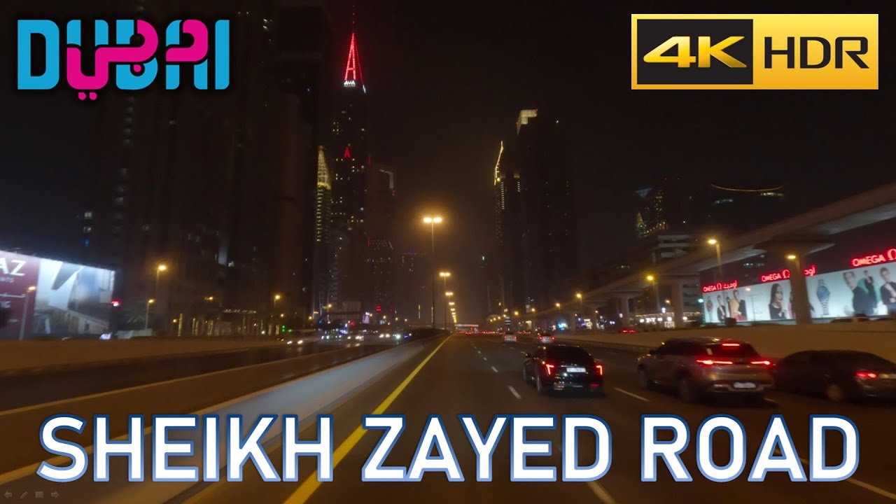 Dubai Sheikh Zayed Road Driving Tour at Night - Dubai to Sharjah (July 2023)