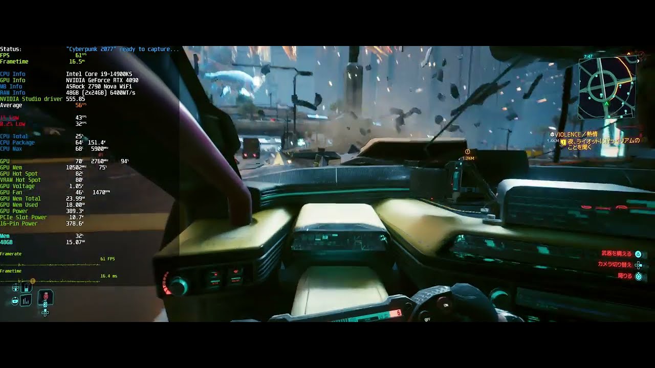 【cyberpunk 2077】14900KS RTX 4090 6880x2880 DSR