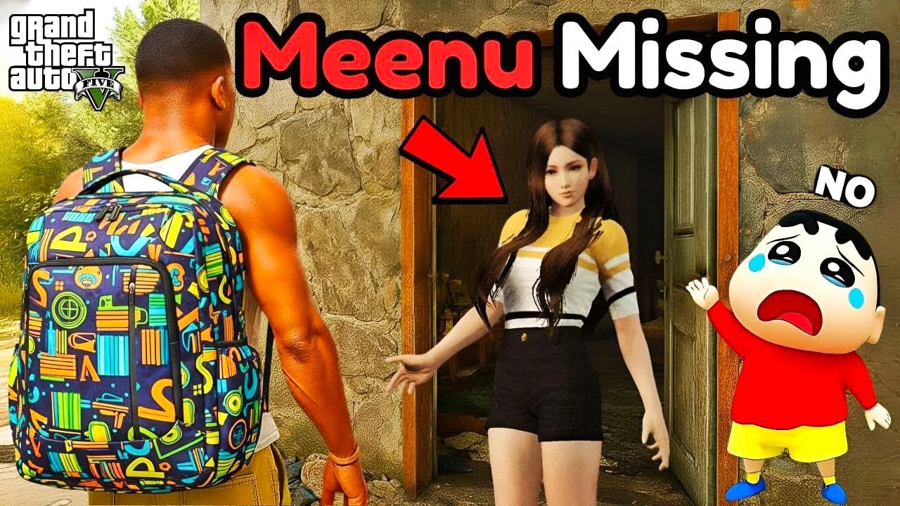 GTA 5: Meenu Missing 😱 | Franklin & Shinchan Search Meenu in Los Santos | GTA Meenu Tamil Mod