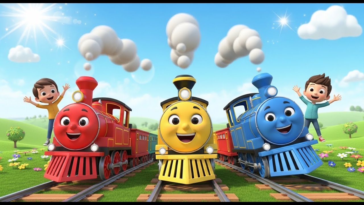 Drei kleine Miniaturzüge, tsk tsk tsk | Eisenbahnlied & Kinderlieder zum Mitsingen