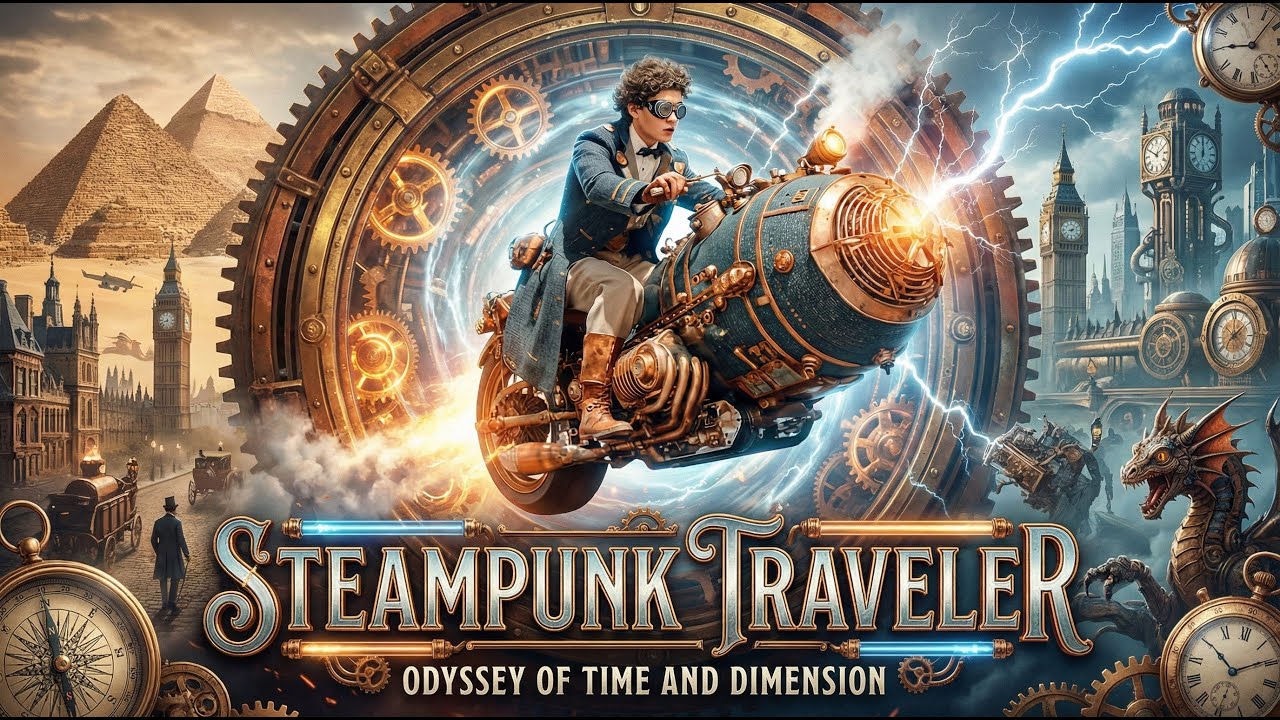 Lost in the Multiverse: The Steampunk Traveler’s Last Journey (4K Visualization)