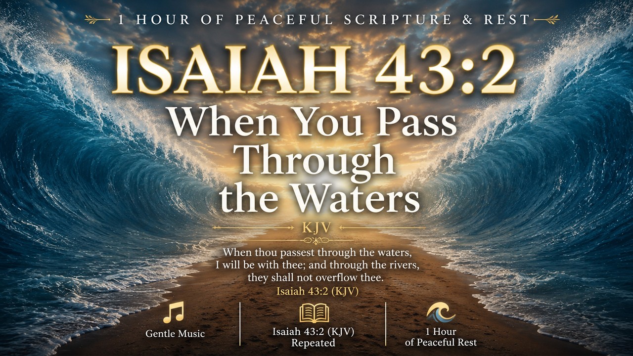 When You Pass Through the Waters | Isaiah 43:2 (KJV) | Peaceful Scripture & Rest