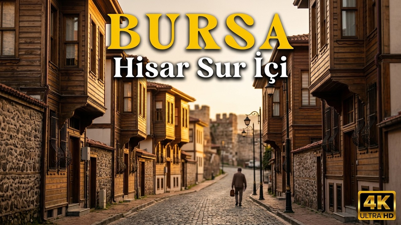[4K] Eski Bursa evleri - Hisar Sur İçi |  Walking Tour | February 4, 2022 |  Old Bursa houses