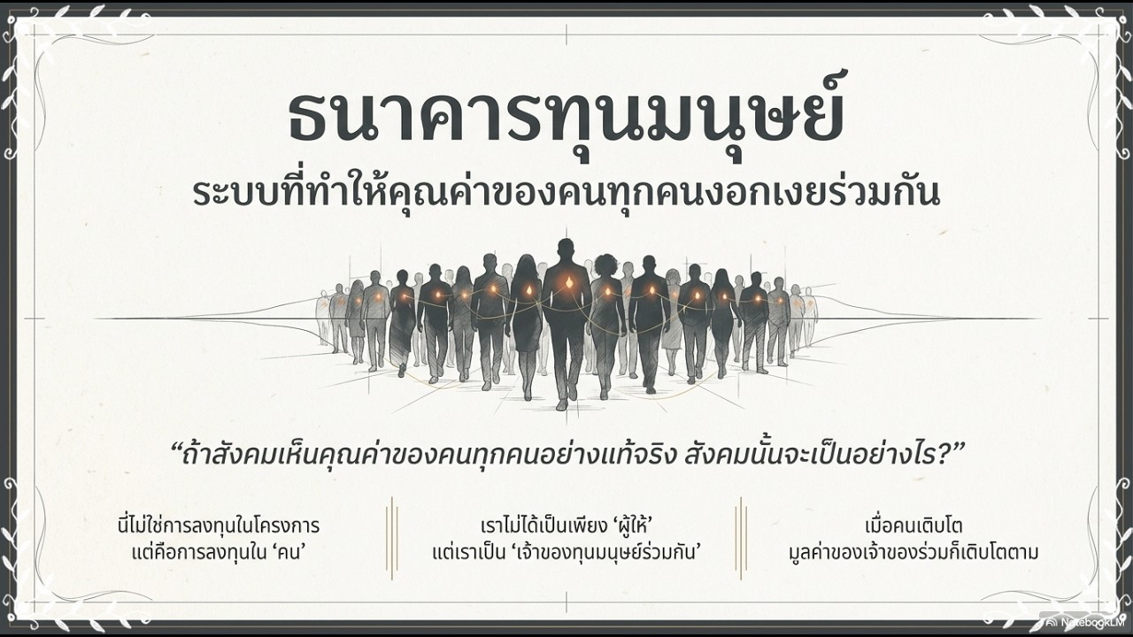 (แบบเต็ม)ธนาคารทุนมนุษย์  การลงทุนในผู้คน  เปลี่ยน 