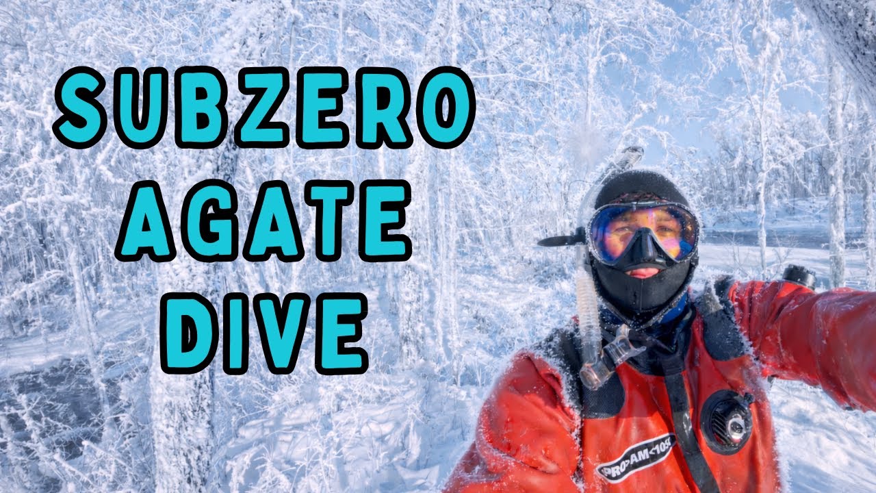 Diving for Lake Superior Agates in Freezing River Water