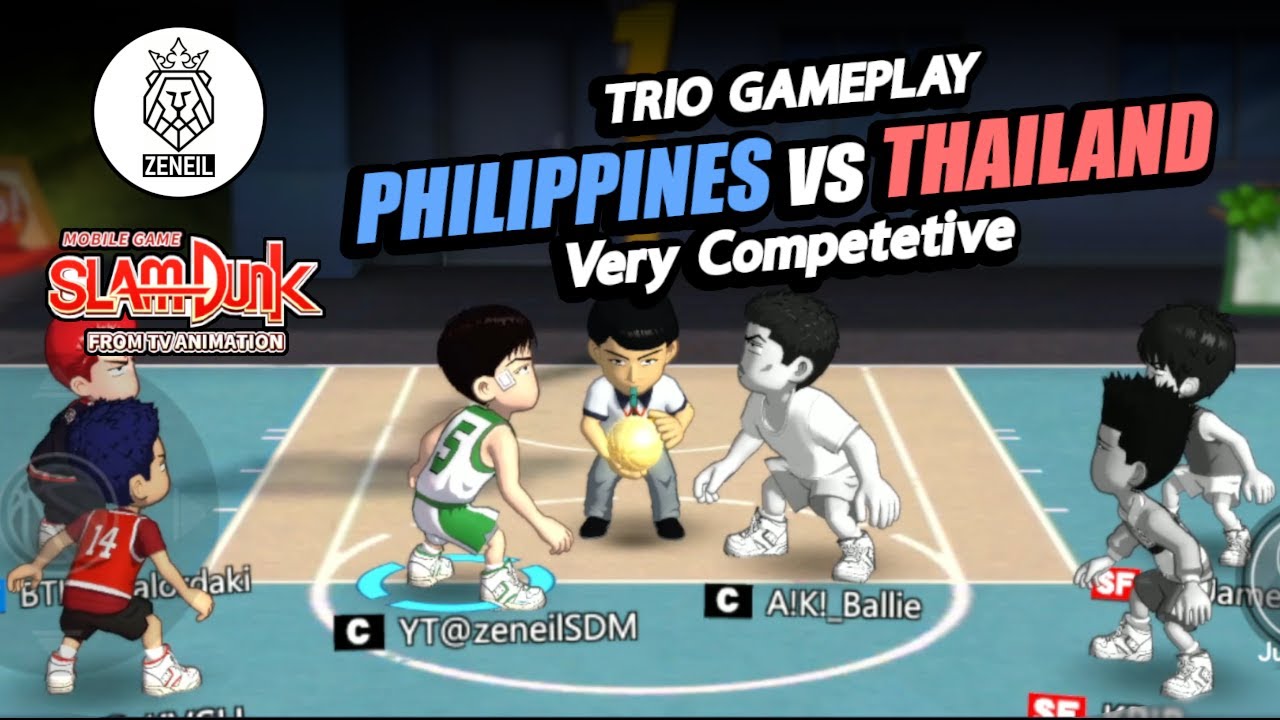 Philippines vs Thailand TRIO Gameplay!!! VERY COMPETETIVE | SLAM DUNK MOBILE