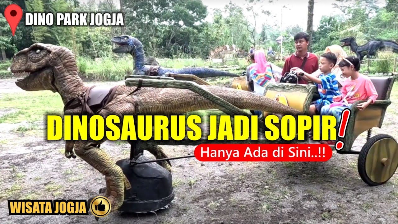 HANYA ADA DI JOGJA‼️ DINOSAURUS JADI SOPIR BECAK‼️ DINO PARK JOGJA