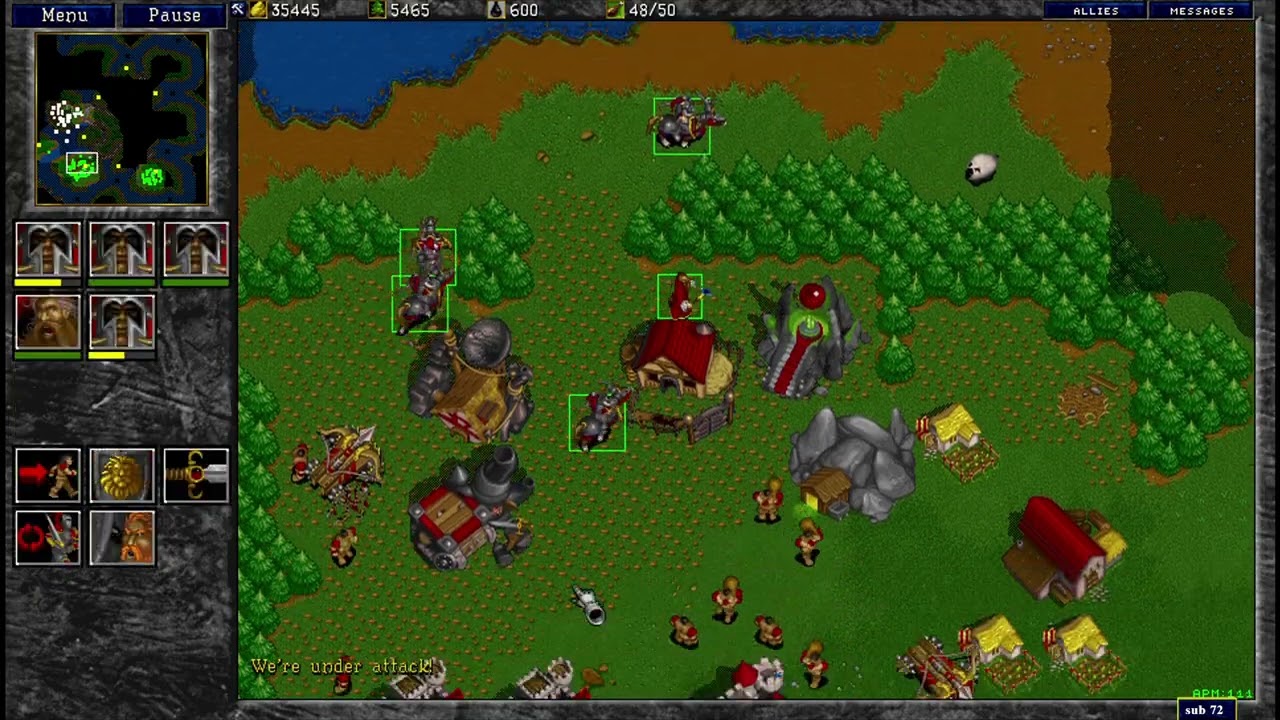 Warcraft 2 classic Beetle Island 1v1 u8t3io3p vs dj_boss