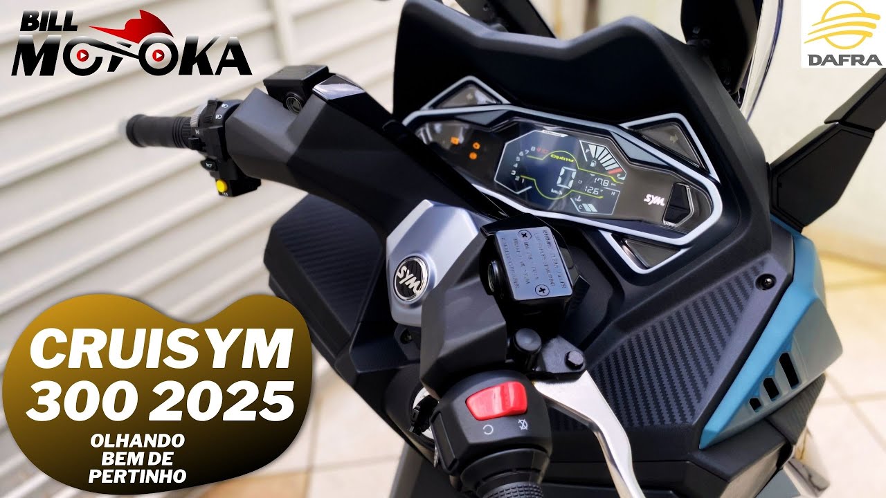 Nova Dafra Cruisym 300 2025 em detalhes, olhando bem de pertinho em São Paulo FEAT Café Racer Diário