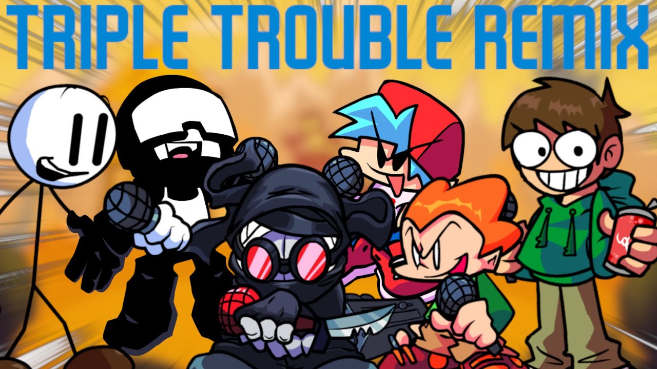FNF Triple Trouble Remix But Newgrounds Characters Sing It (FNF Cover)