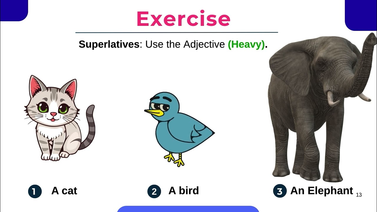 Comparative & Superlative Adjectives || First Year