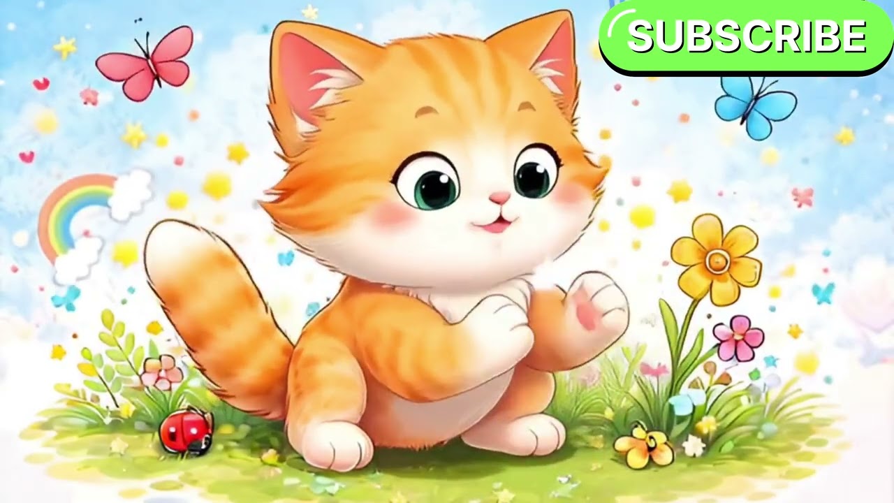 Cute Cat and Flowetrs Song for Children 