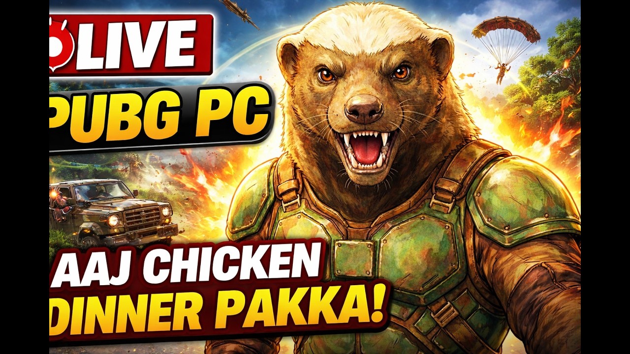 🔴 PUBG PC LIVE | Aaj Chicken Dinner Pakka 🏆 | Pro Gameplay Hindi | 𝗠𝗢𝗡𝗞 𝗕𝗔𝗗𝗚𝗘𝗥