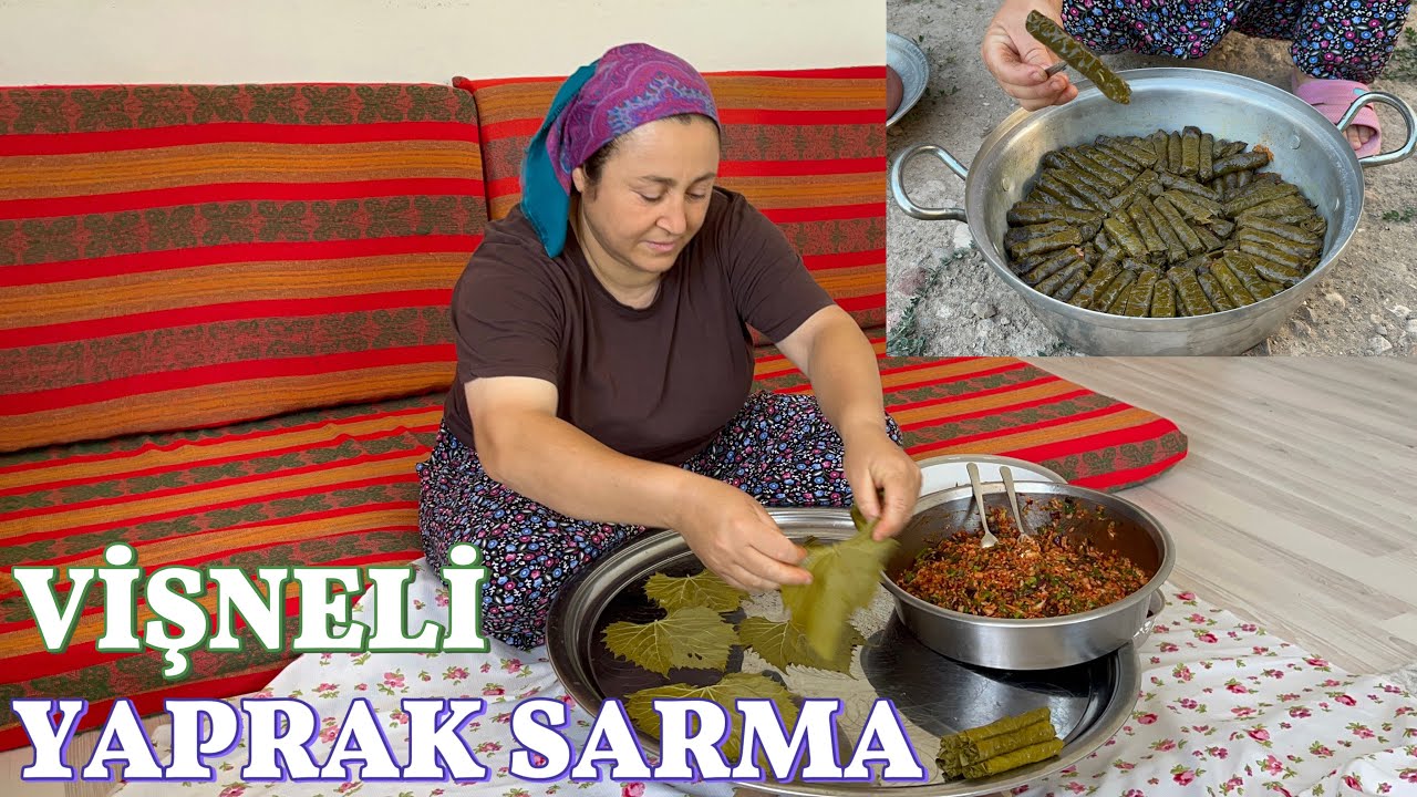 BU YAPRAKLARA BAYILACAKSINIZ❗️~ VİŞNELİ ÜZÜM YAPRAK SARMA ~ Hayvan Bakımları