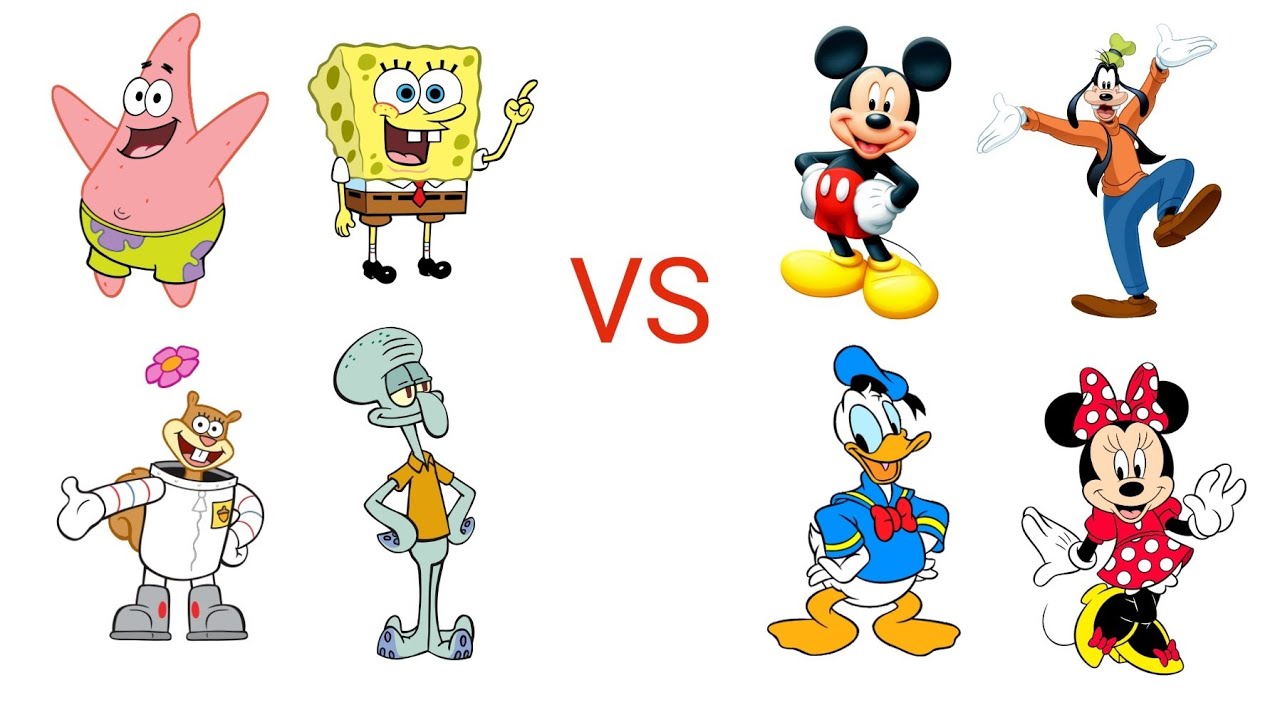 mugen spongebob/Patrick star/squidward/Sandy vs Mickey mouse/goofy/Donald duck/Minnie mouse