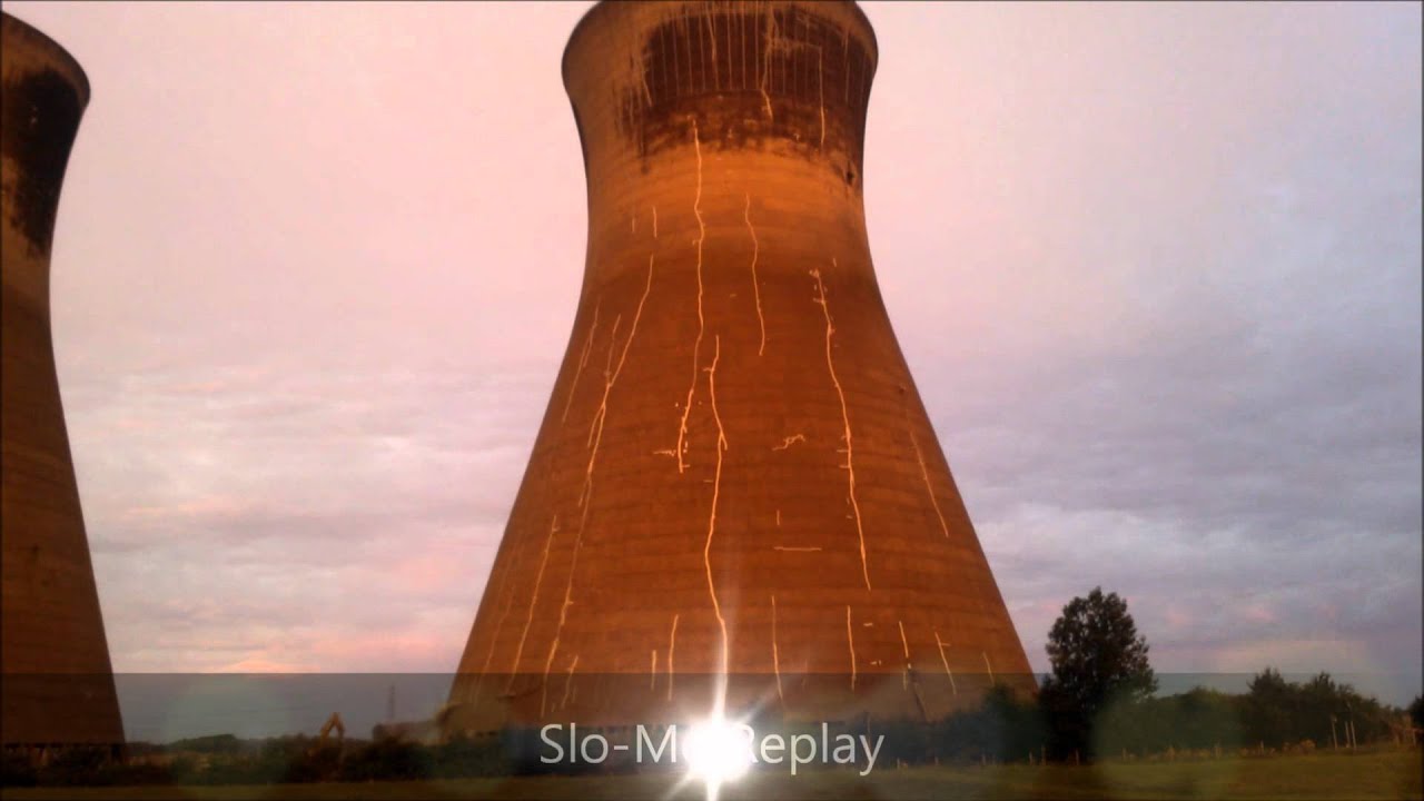 Thorpe Marsh Final Two Cooling Towers Demoliton 19th August 2012