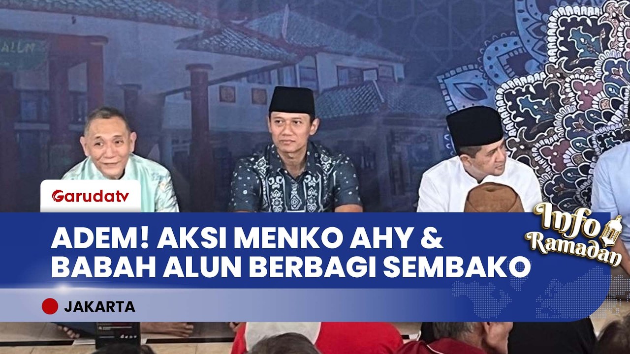 Momen Hangat Menko AHY & Babah Alun Bagikan Sembako di Masjid: Bantu Ojol Hingga Pelajar!