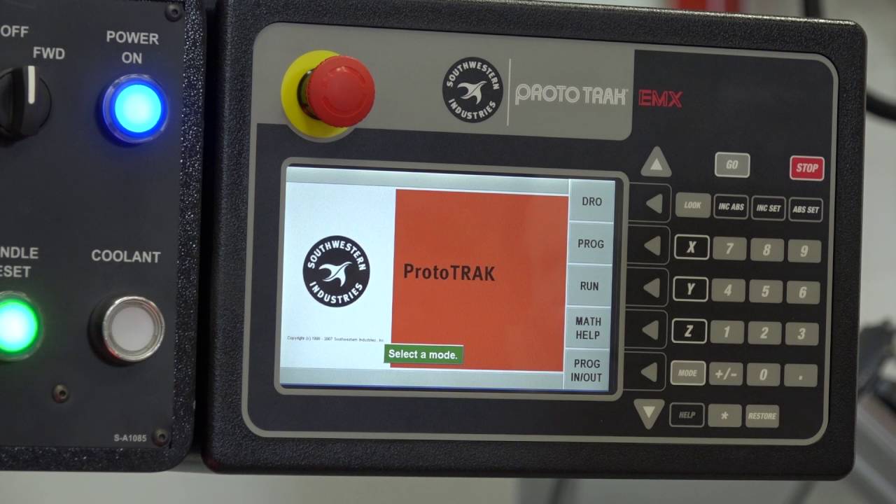 XYZ EMX Milling machine tool programming demonstration