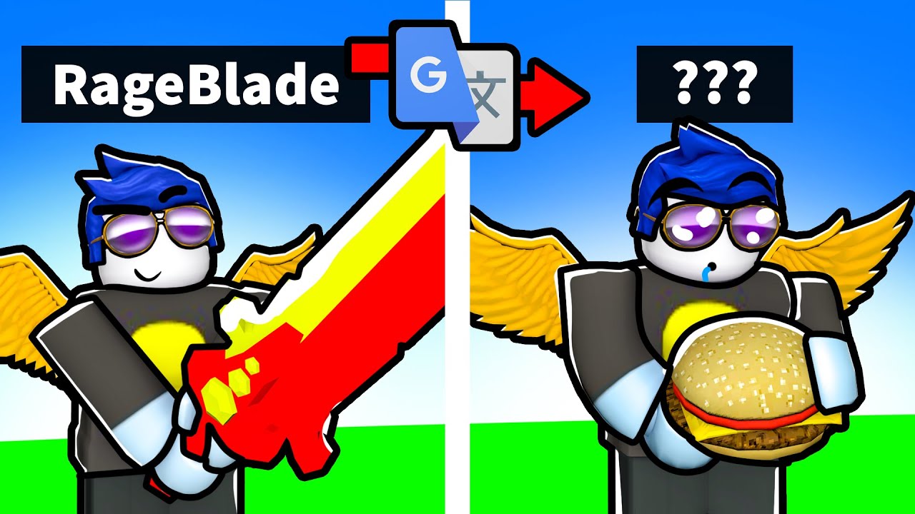 We Google Translated ITEMS..  bad idea 💀(Roblox Bedwars)