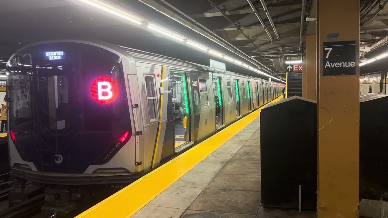 RARE: R160 F/Diamond F, R211A G & rerouted B, & R68 rerouted D at 7 Av-Park Slope