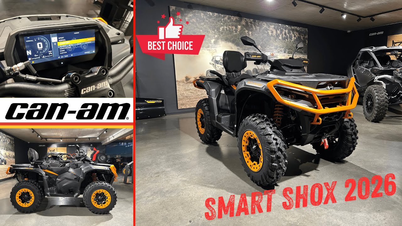 Can Am Outlander Max XTP 2026 mit Smart Shox und neuem 10,25 Zoll Display