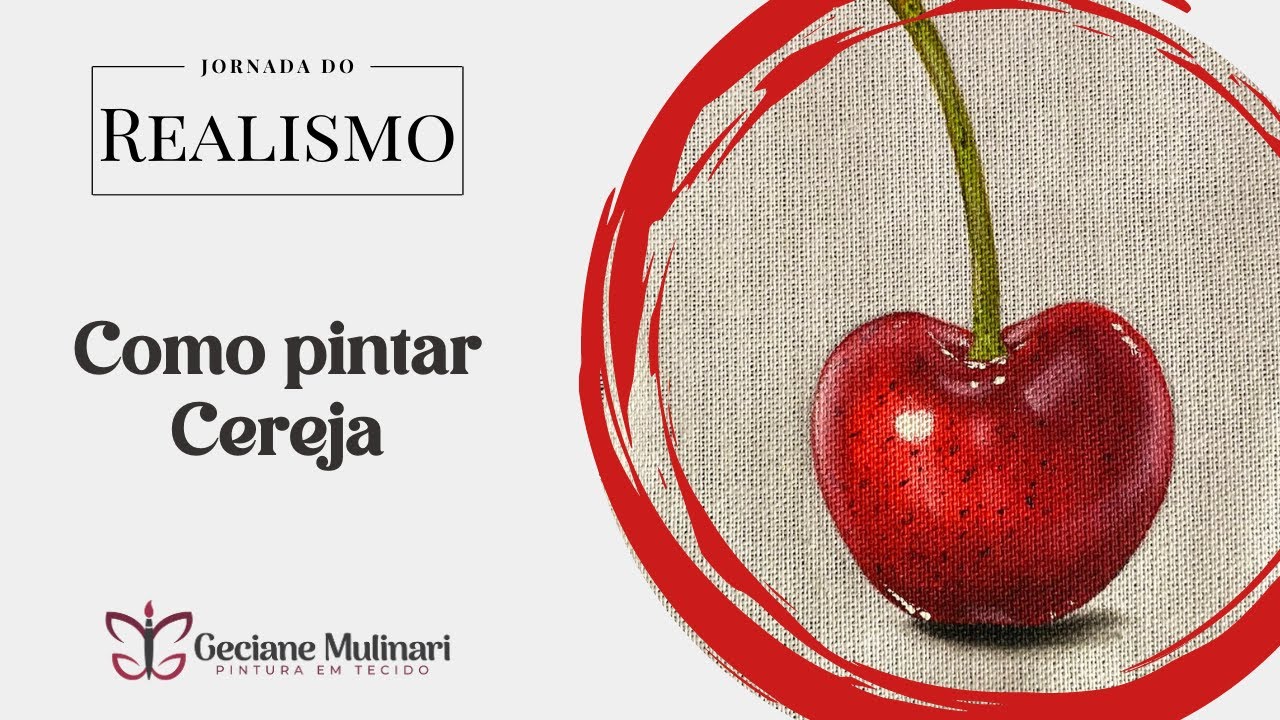 Como pintar cereja | Pintura em Tecido