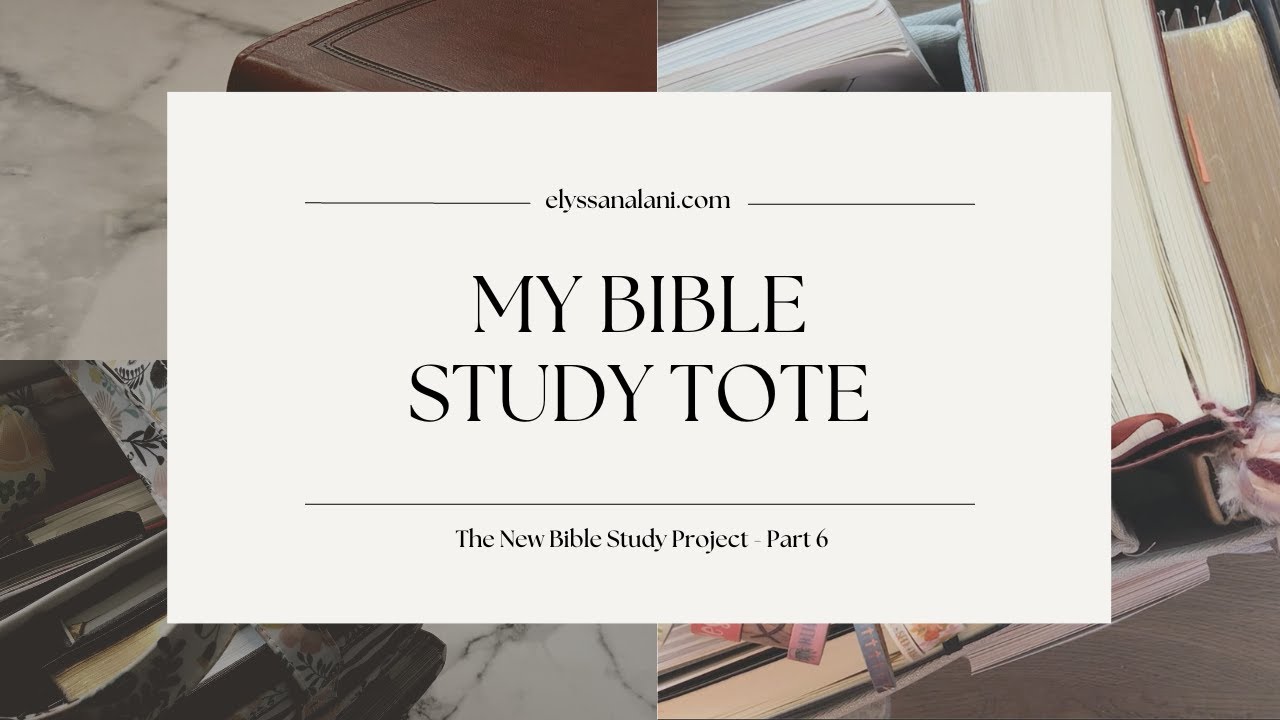 MY BIBLE STUDY TOTE | The New Bible Study Project: Part 6