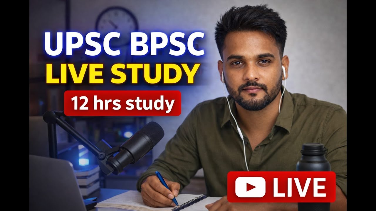👉 “Study With Me | UPSC Prelims 2026 Countdown – 99 Days Left”| 🚀📚”promodoro( 60x12) #upscprelims