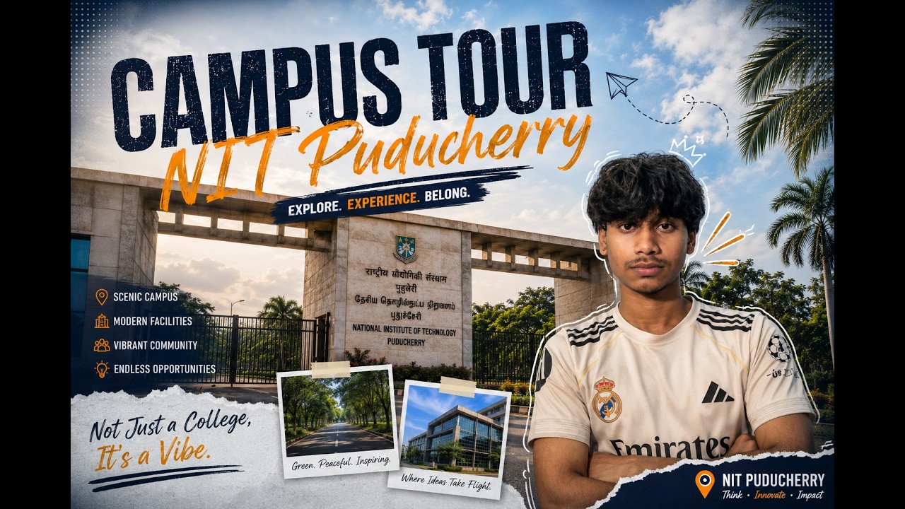 NIT Puducherry CAMPUS TOUR #NITPUDUCHERRY #NITPY #nit #campustour #NITCAMPUSTOUR