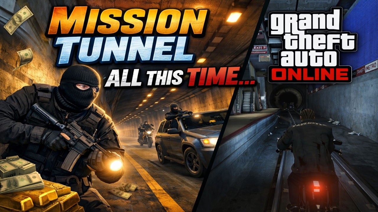GTA 5 Online Secret Tunnel Mission 😱 | All This Time Vision ||mudilmaxx  #gtav