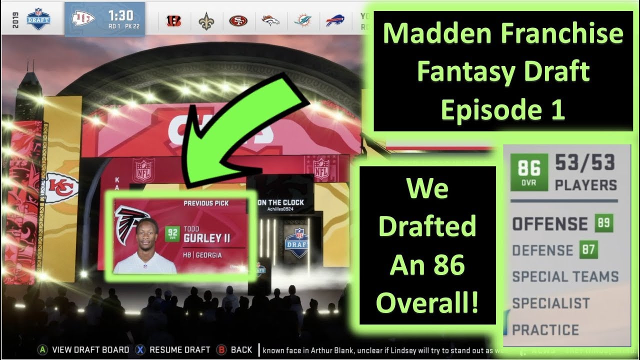 Madden 19 Franchise Mode - Fantasy Draft Day (Episode 1)